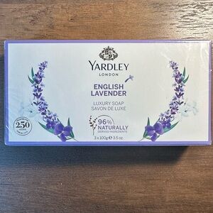 Yardley London English Lavender Luxury Triple Milled Soap Set 3 Bars 3.5oz Each